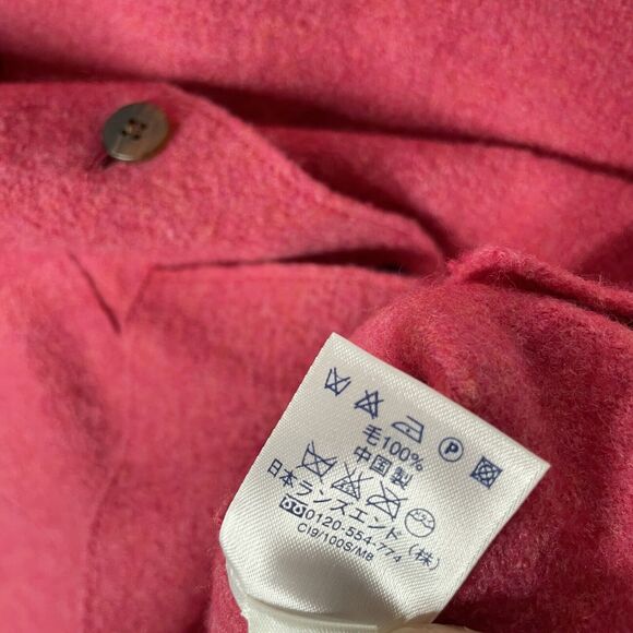 Lands End Womens Coat Boiled Wool Collared Button Front Jacket Size 14 Petite - Picture 8 of 11